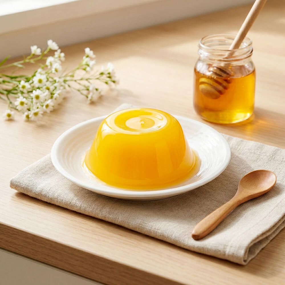 百花蜜芒果布丁